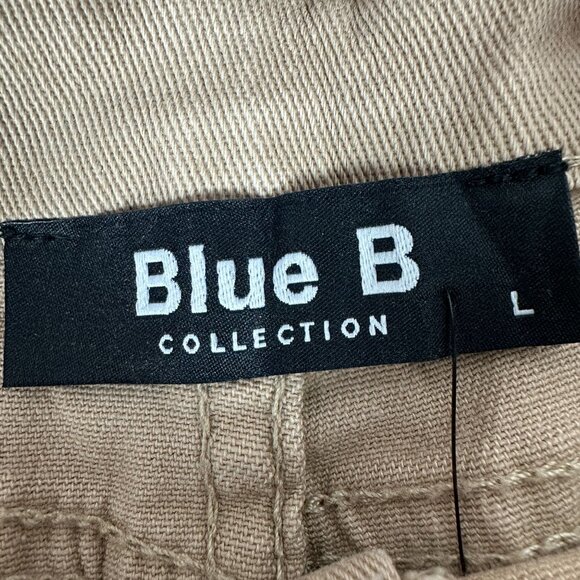 Blue B Collection Flared Khaki Jeans With Rhinestone Fringe Pockets Size L - Picture 3 of 7